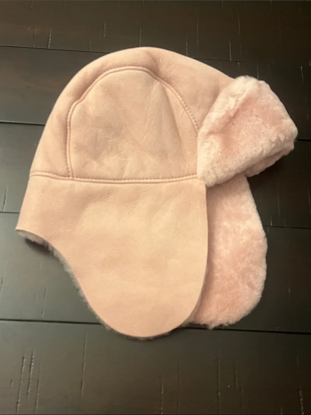 Ugg Shearling Trapper Hat Winter Pink Girls Size 2-4 Years Old new